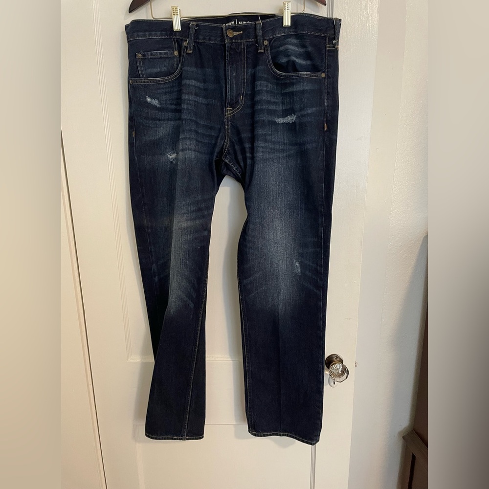 Men’s - dark washed jeans - Old Navy slim - size 38x32